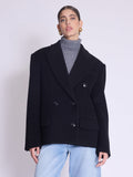 Berenice - Manteau Droit Court - Noir