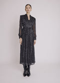 Berenice - Long Quilted Plastron Dress - Losali Print