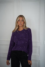 Pull À Strass Mathilde - Violet