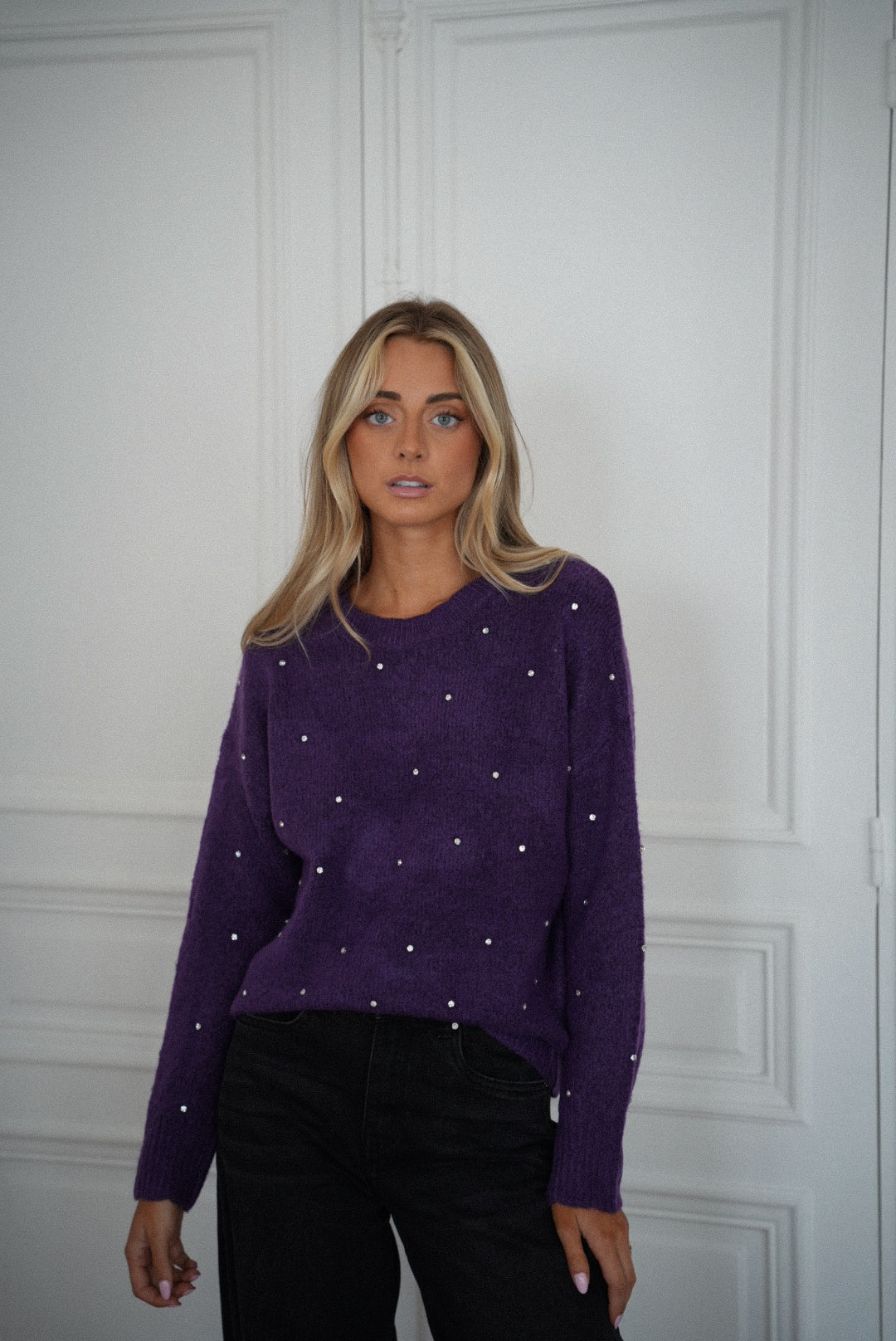 Pull À Strass Mathilde - Violet