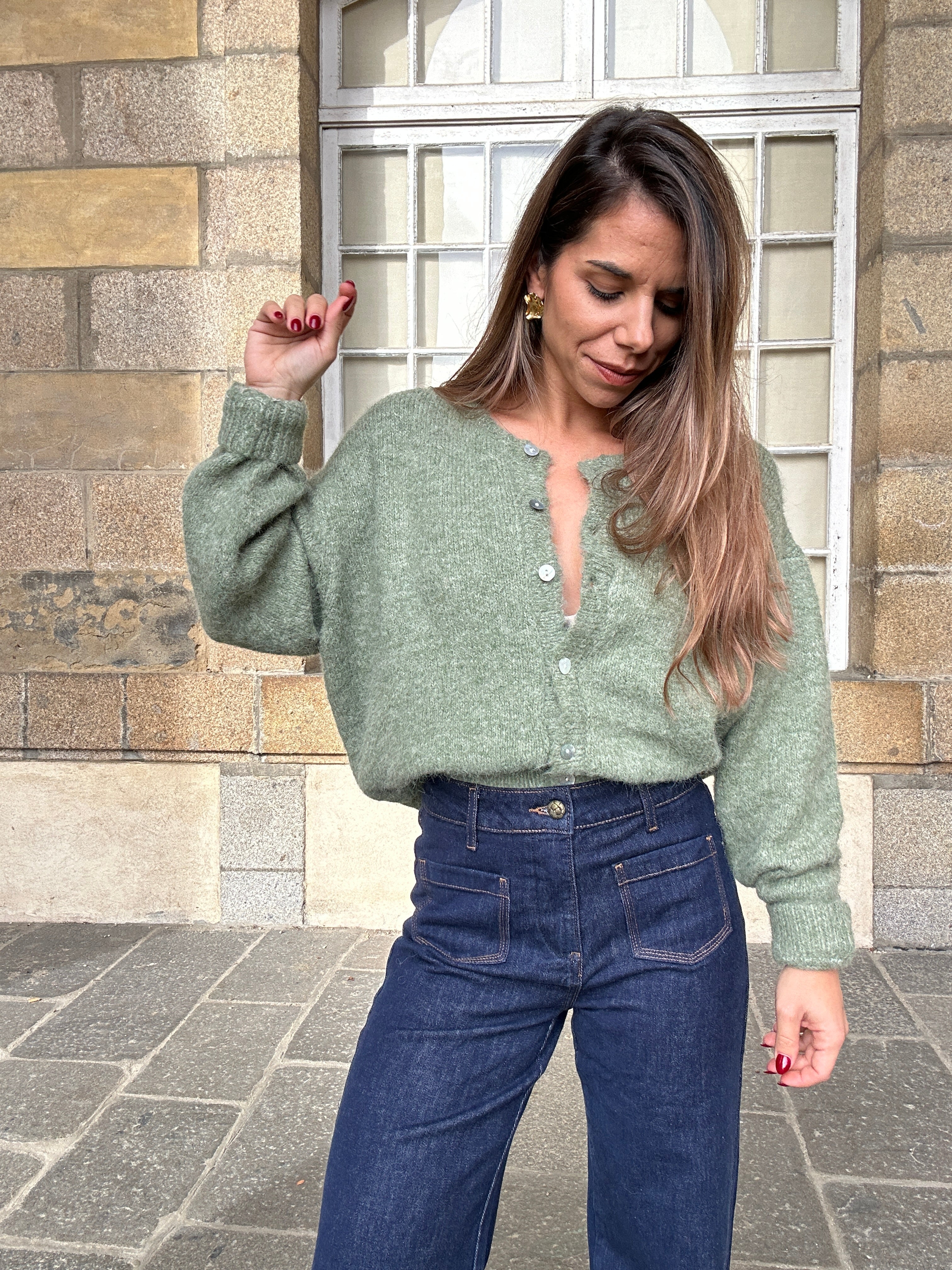 Cardigan Charlie olive