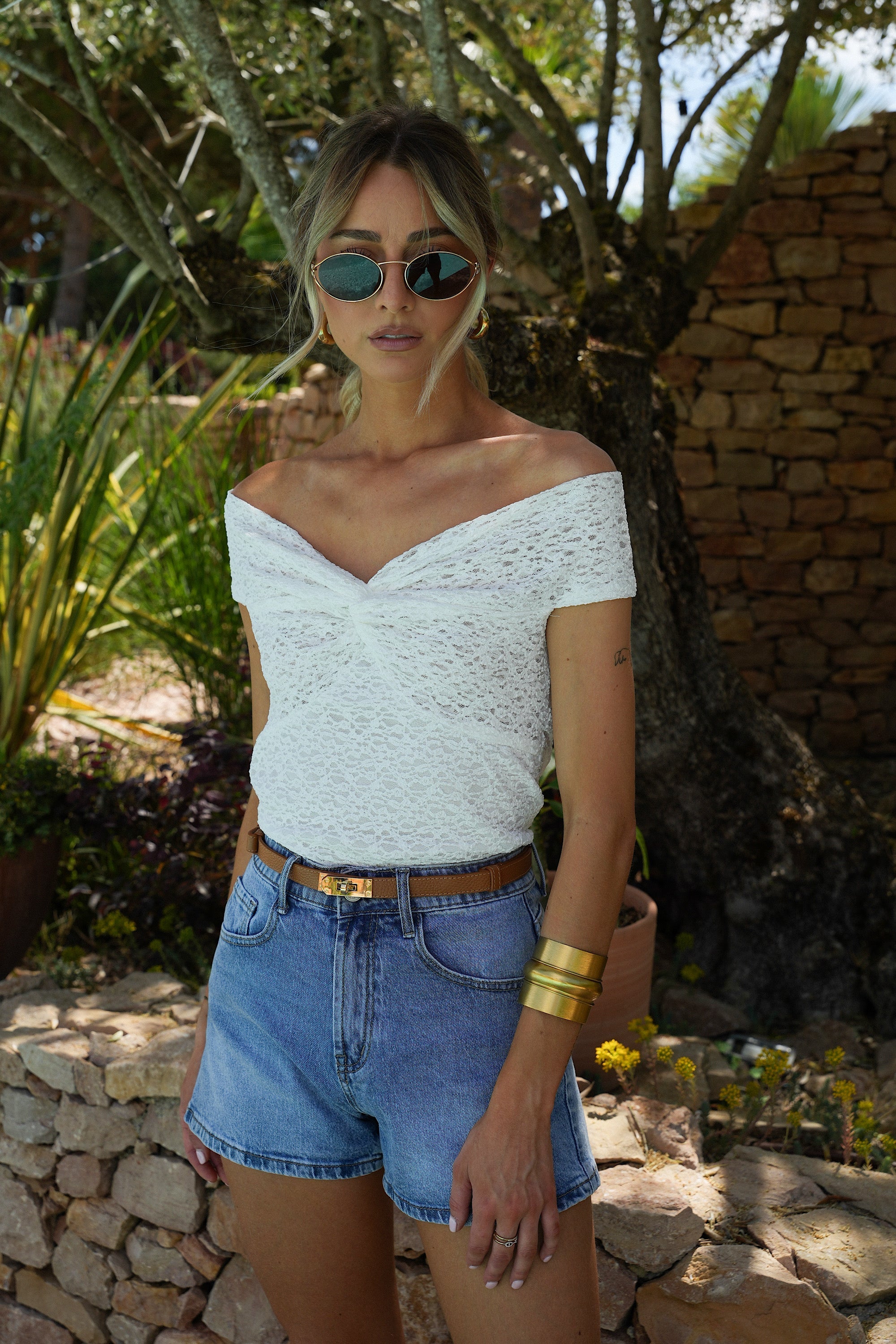 Top Dentelle Catia - Blanc