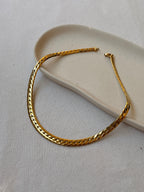 Collier Doré Vintage - Maille Gourmette Plate Dorée