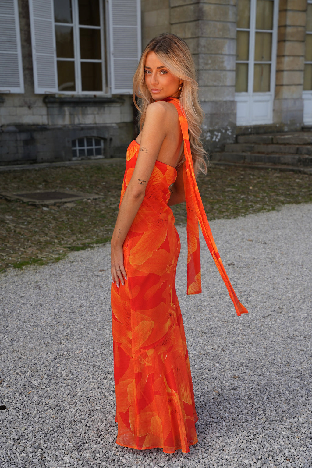 Vestido sin tirantes Nala - Naranja