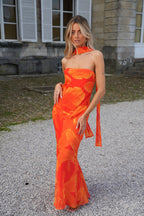 Vestido sin tirantes Nala - Naranja