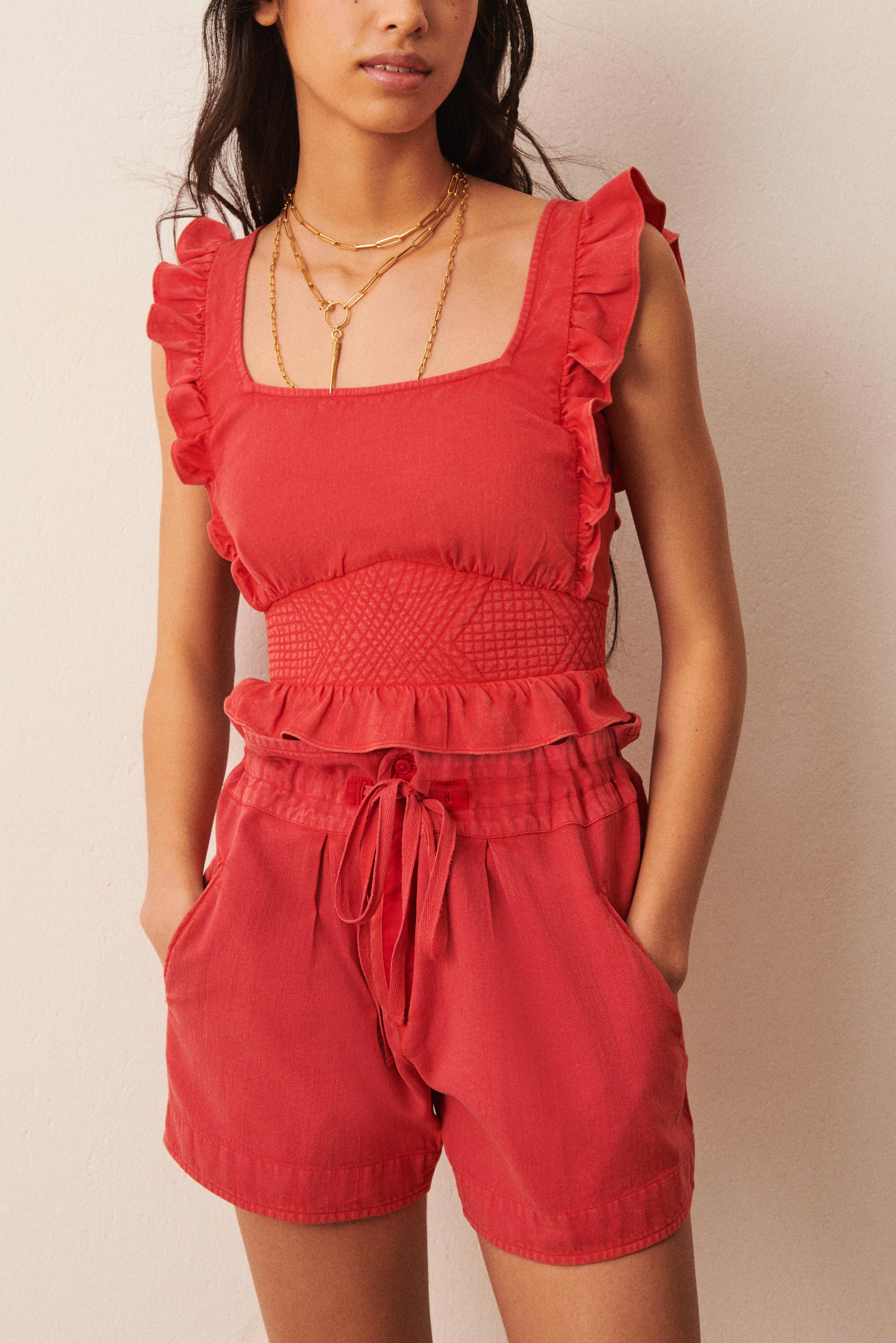 Top Yoki - Rouge - Femme