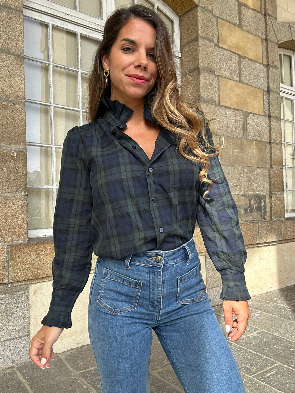 Blouse à carreaux Léon