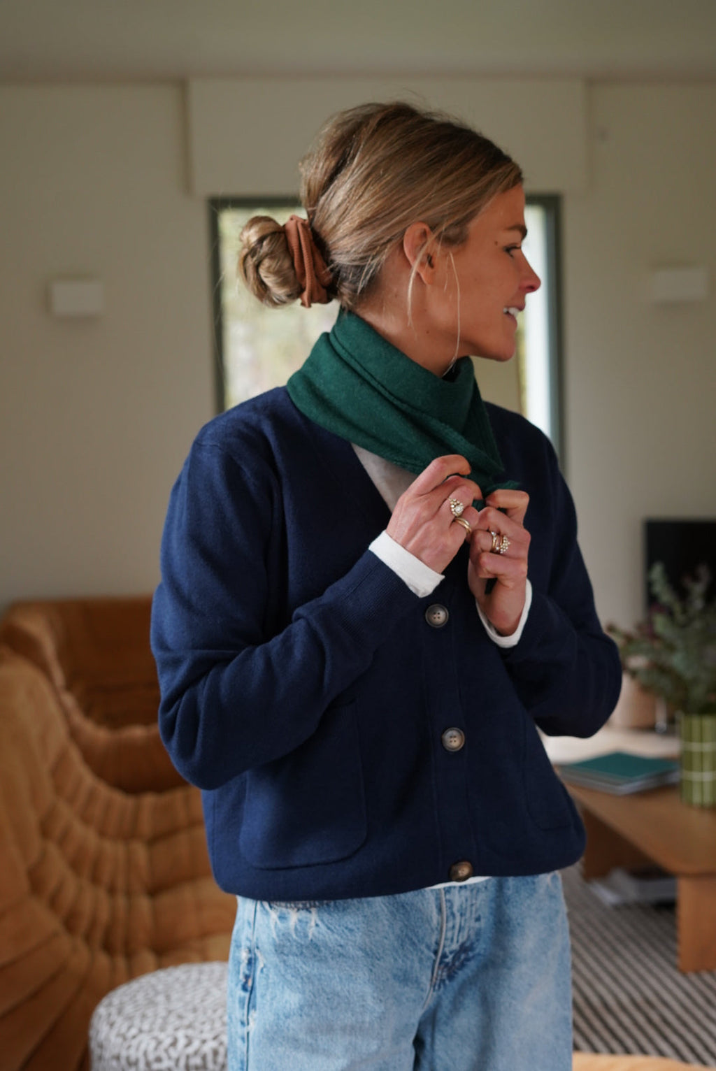Foulard Max Maille Vert Foncé