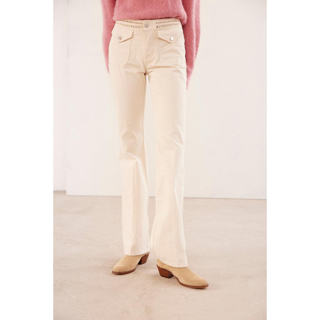 Nano Bootcut Jeans - Ecru