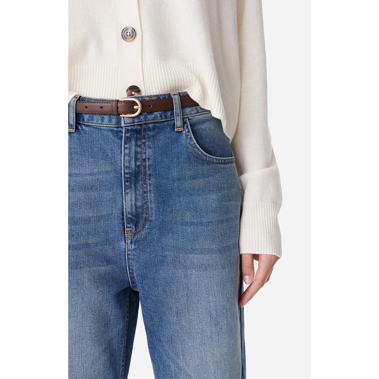 Cropped Og Jeans - Blue Grey
