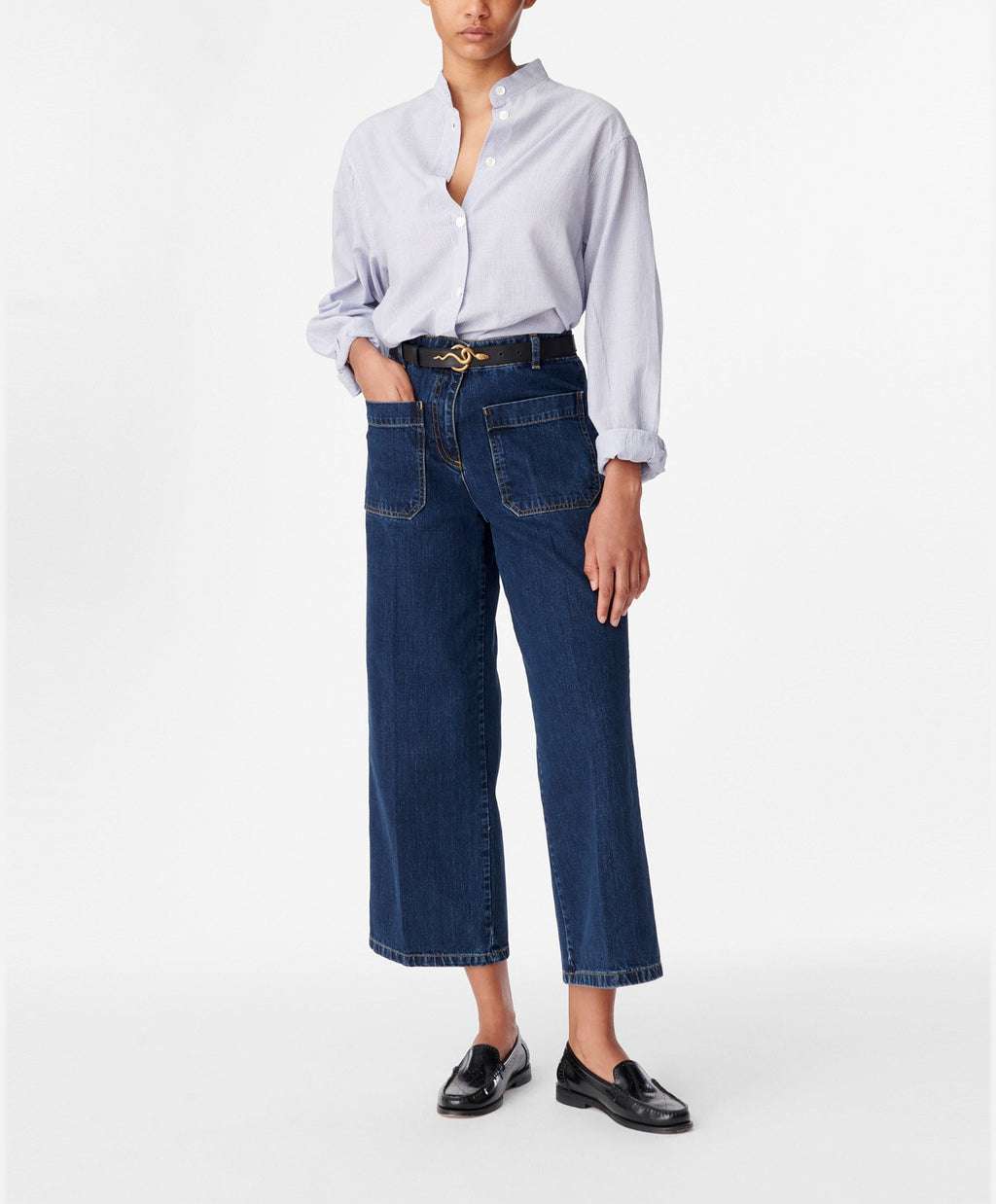 Lidiane Shirt - White/Blue