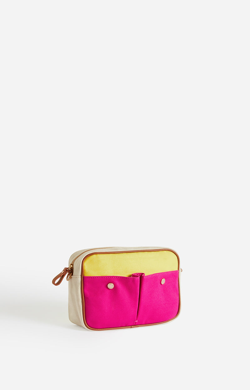 Bolso Cámara - Off White/Pink
