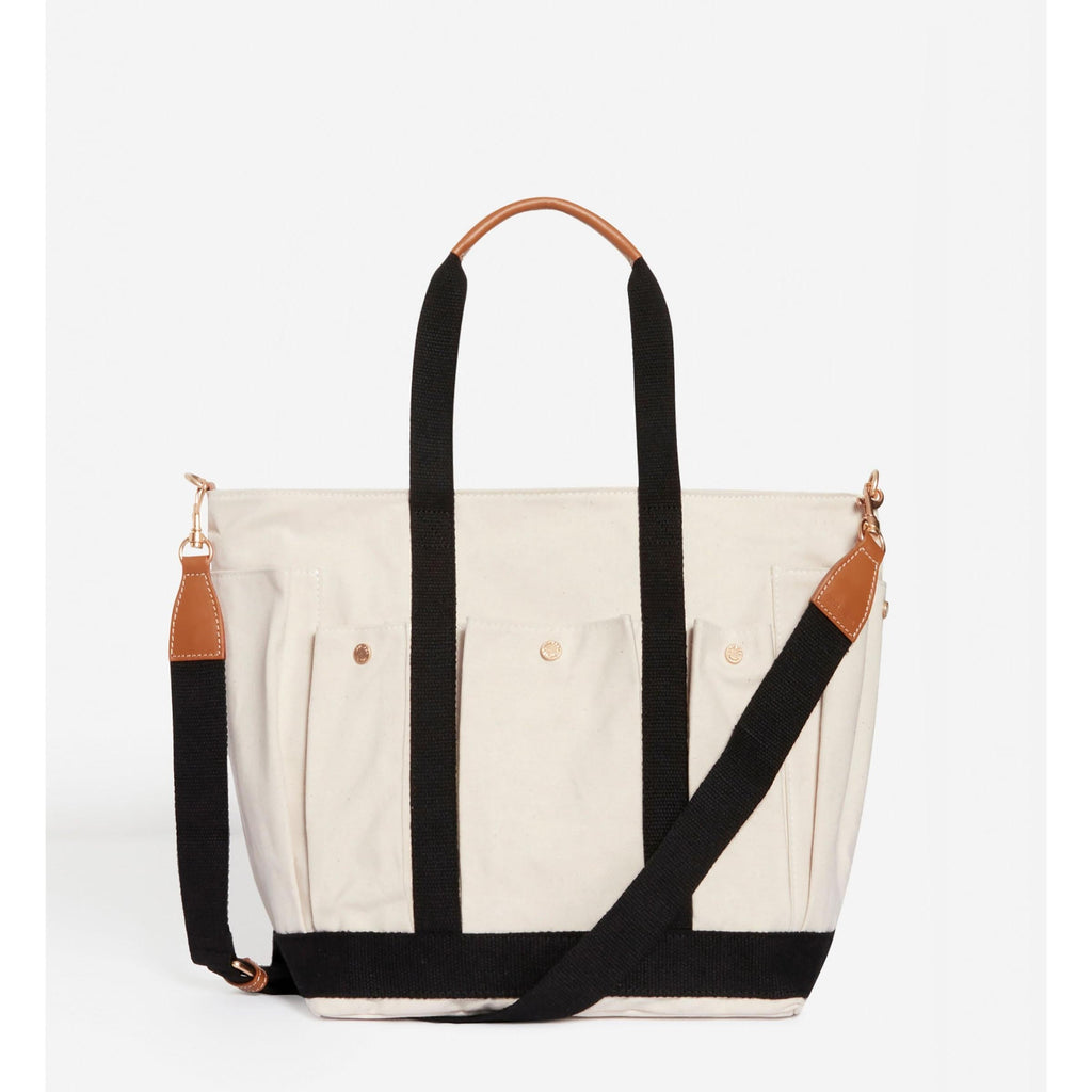 Large Tote Bag - Ecru & Black
