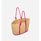 Bolso Cabas L de Rafia - Rosa