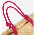 Bolso Cabas L de Rafia - Rosa