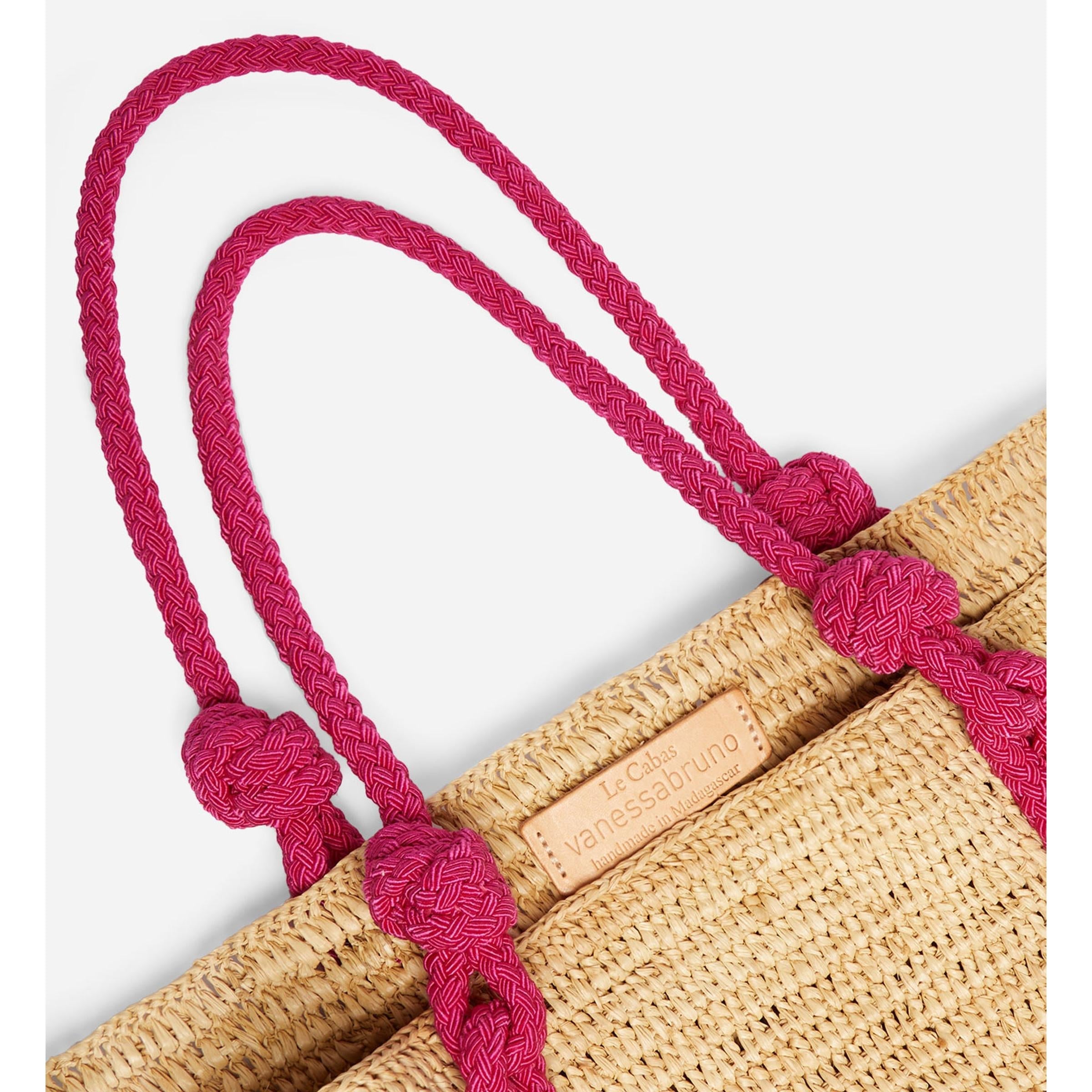 Bolso Cabas L de Rafia - Rosa