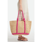 Bolso Cabas L de Rafia - Rosa
