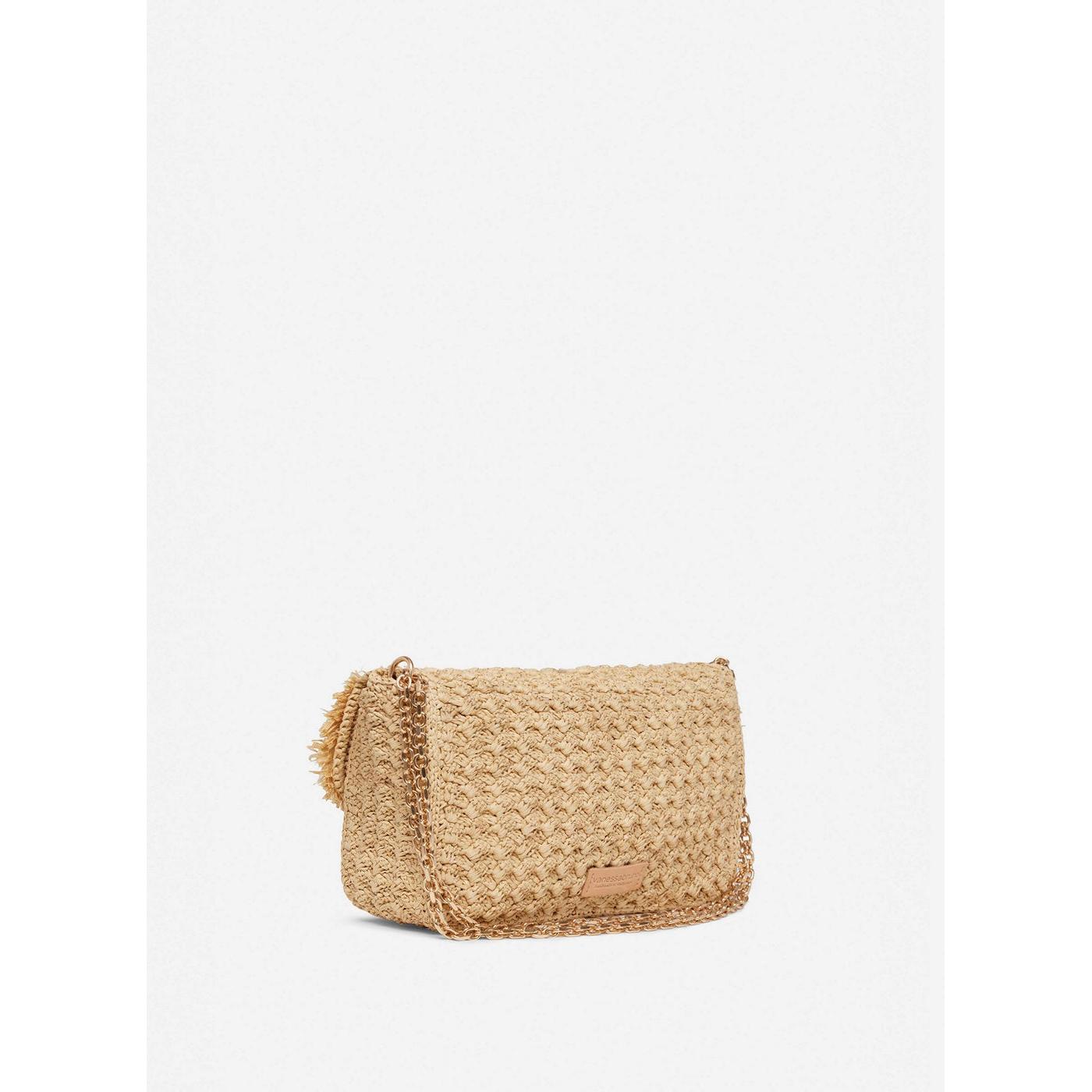 Vanessa Bruno - Sac A Rabat Moon Raphia Gm - Naturel