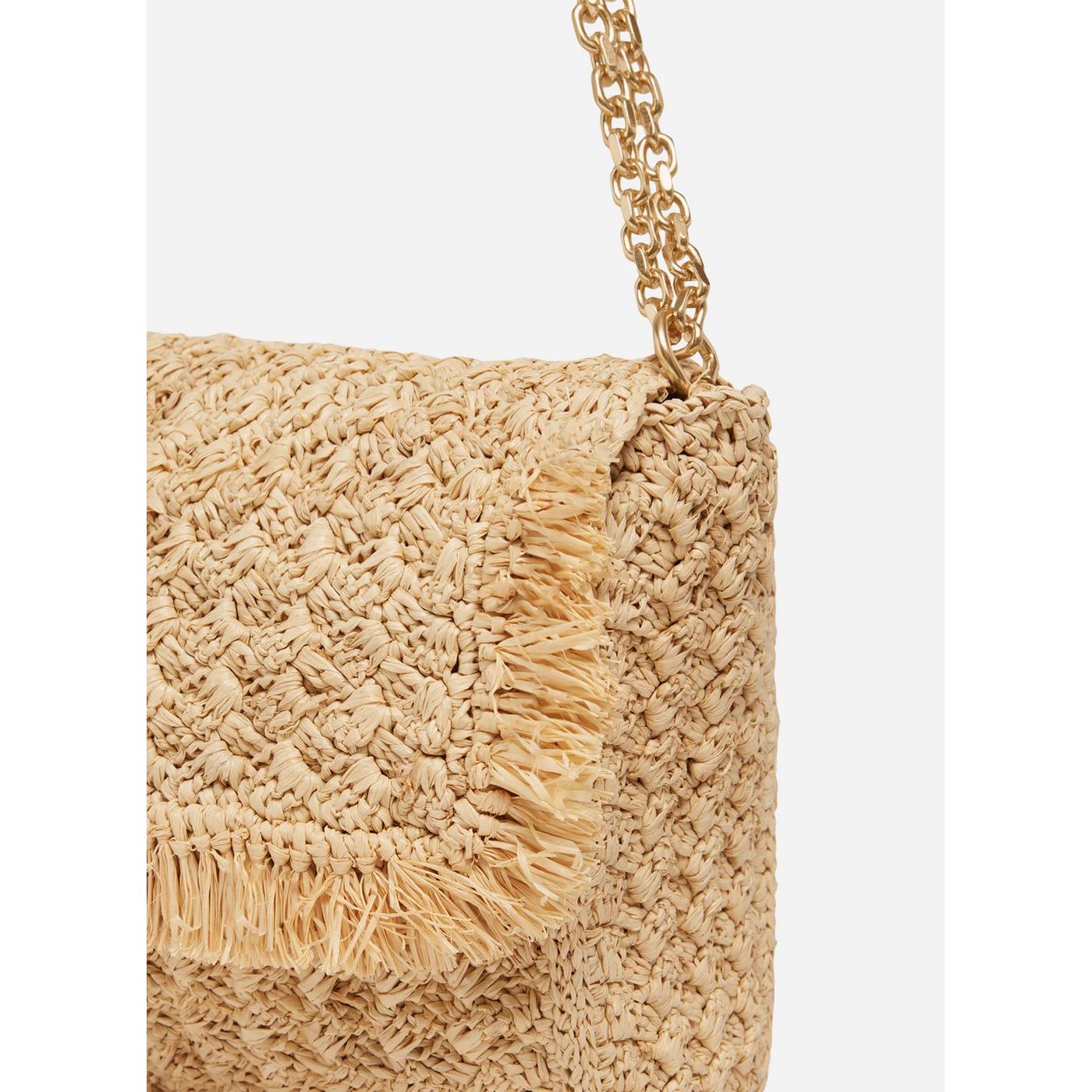 Vanessa Bruno - Sac A Rabat Moon Raphia Gm - Naturel