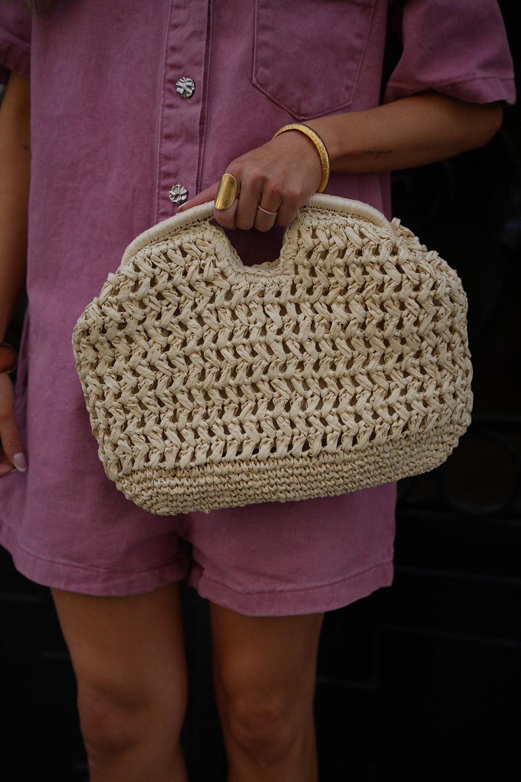 Maria Straw Bag - Beige