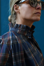 Chemise Elisabeth Carreaux Marine