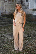 Pantalón recto Loraine - Taupe