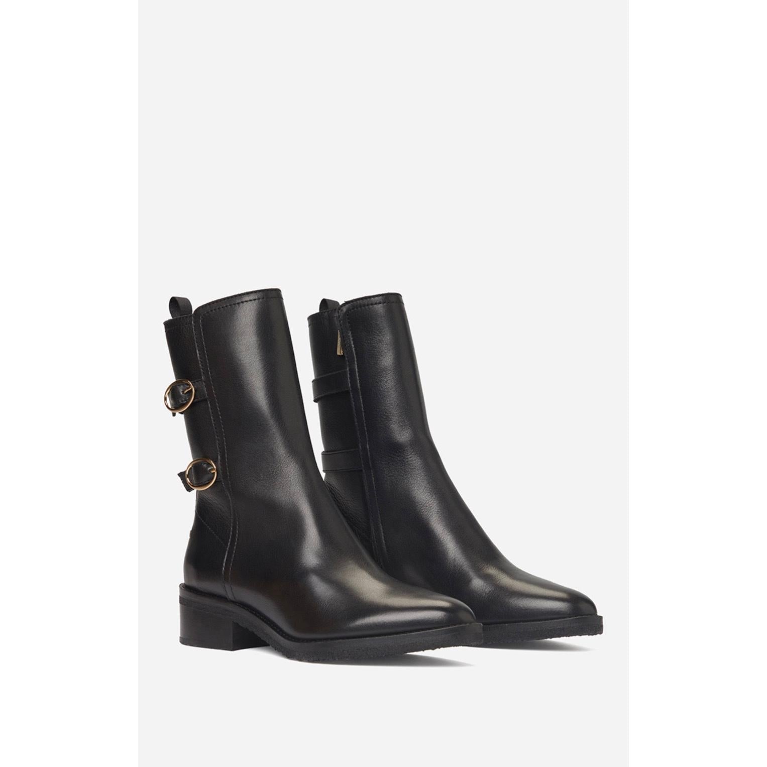 Bottines En Cuir - Noir