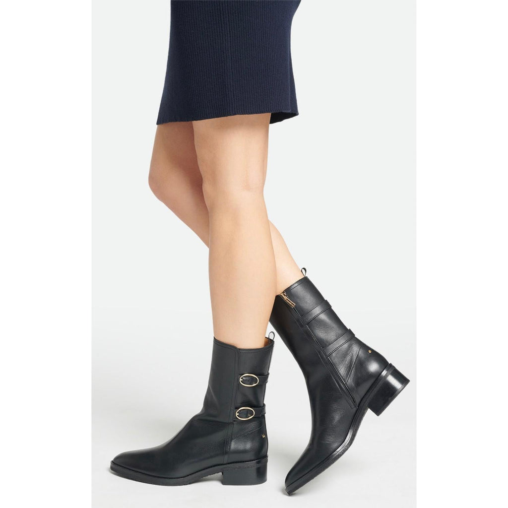 Bottines En Cuir - Noir