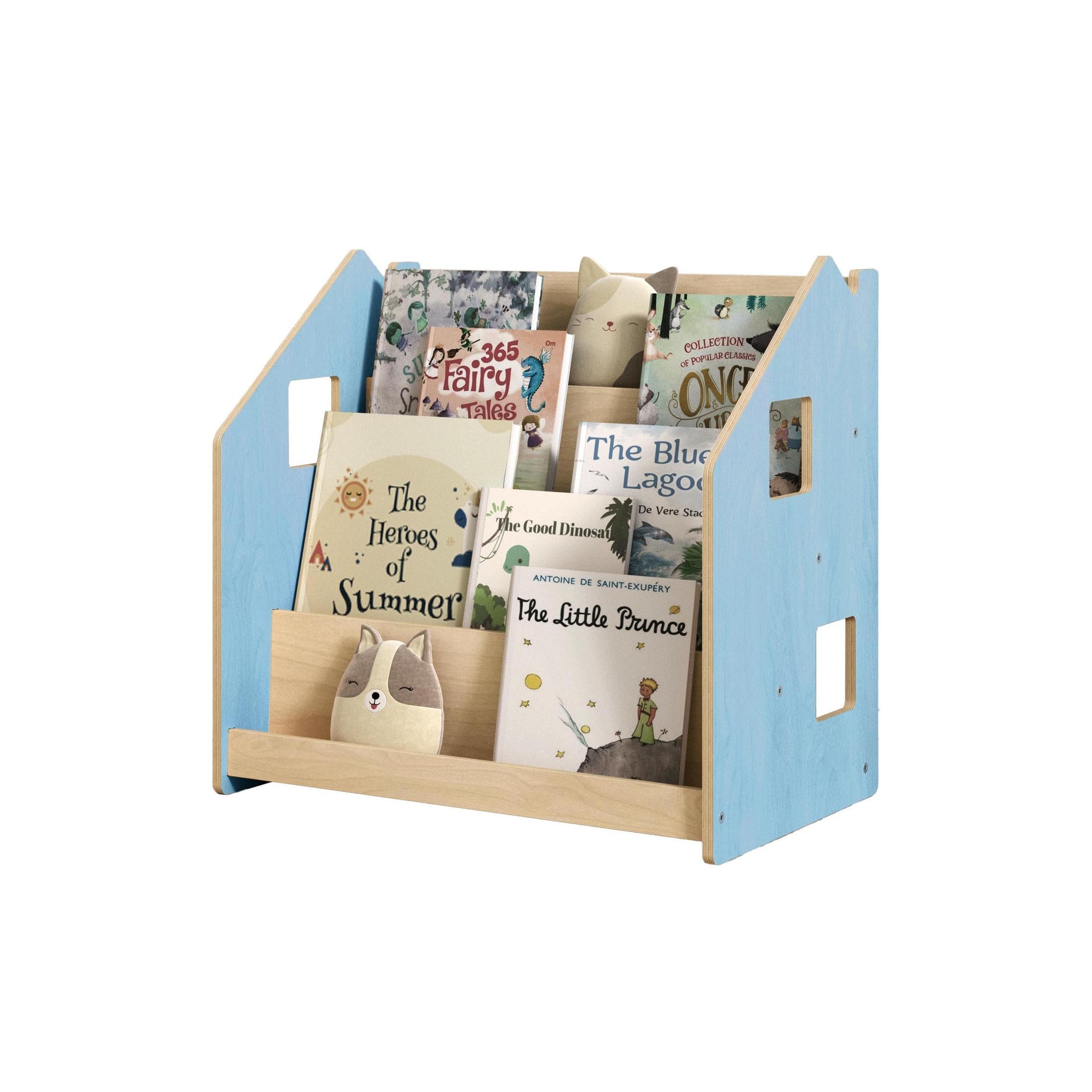 Bibliothèque Enfant – Bleu Clair & Rose