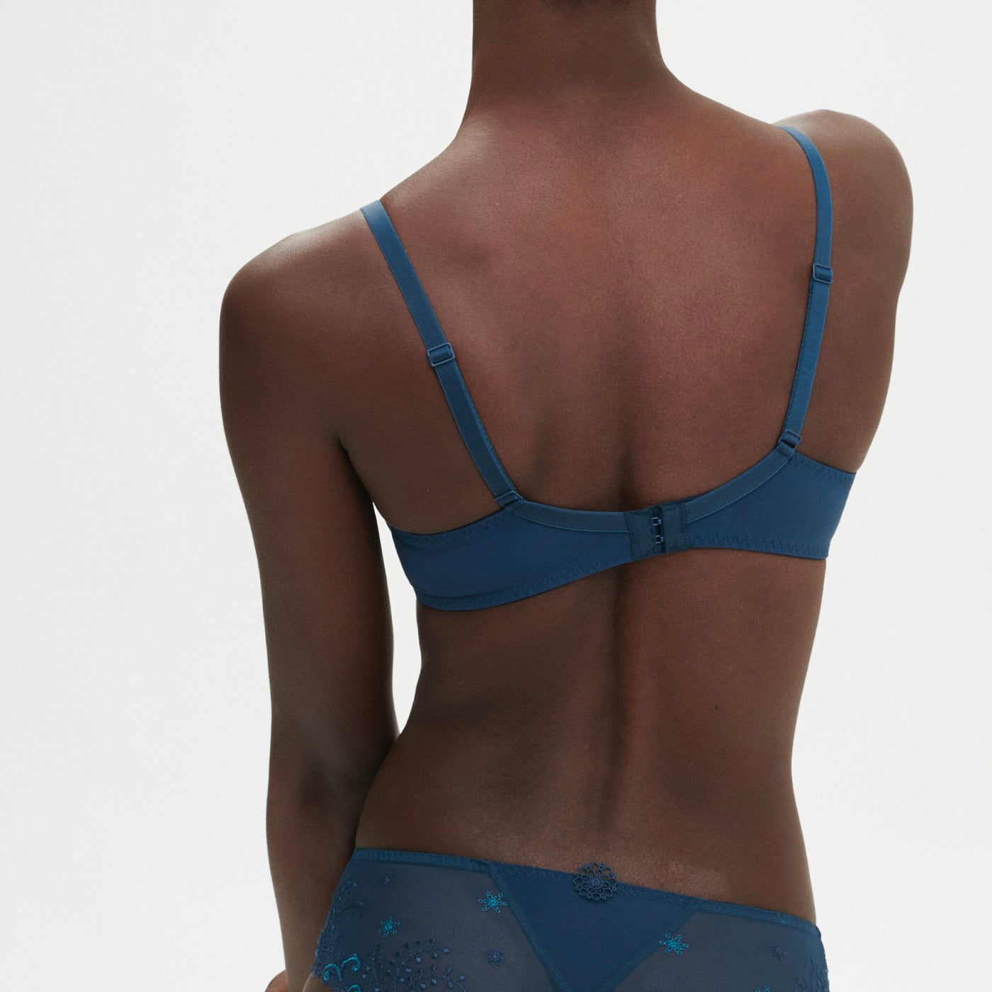 Soutien-Gorge Armature Décolleté Plongeant Delice - Bleu Prestige