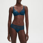 Soutien-Gorge Armature Décolleté Plongeant Delice - Bleu Prestige