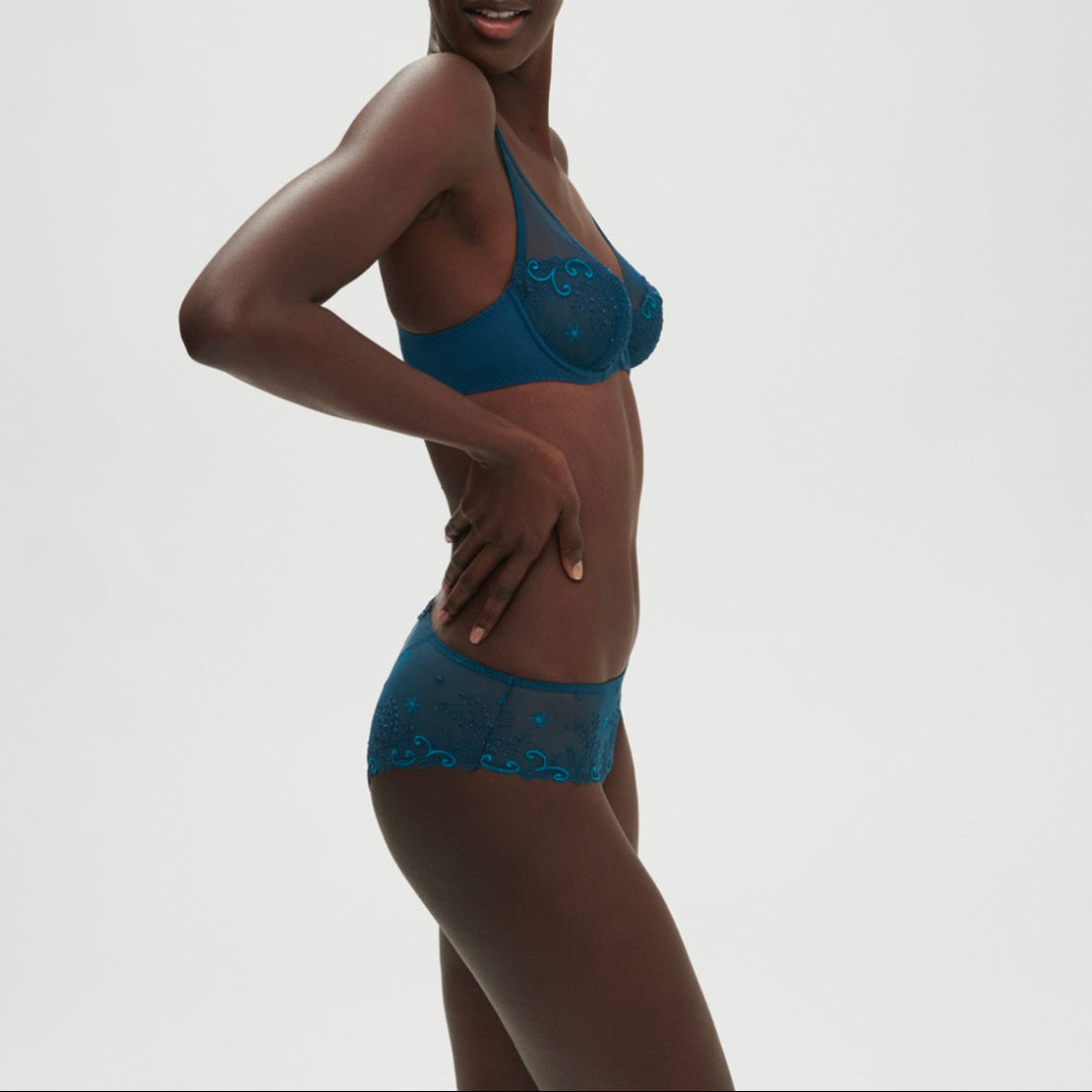 Soutien-Gorge Armature Décolleté Plongeant Delice - Bleu Prestige