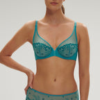 Soutien-Gorge Armature Décolleté Plongeant Delice - Bleu Atoll