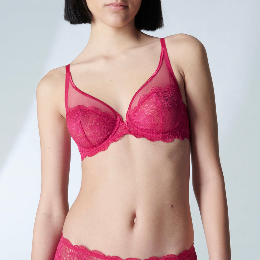 Soutien-Gorge Armature Décolleté Plongeant Reve - Cranberry