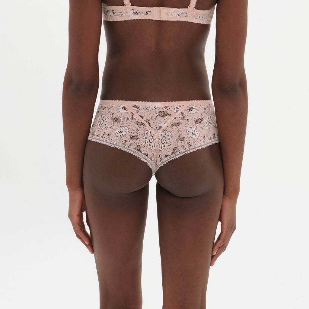 Shorty En Dentelle Festive - Rose