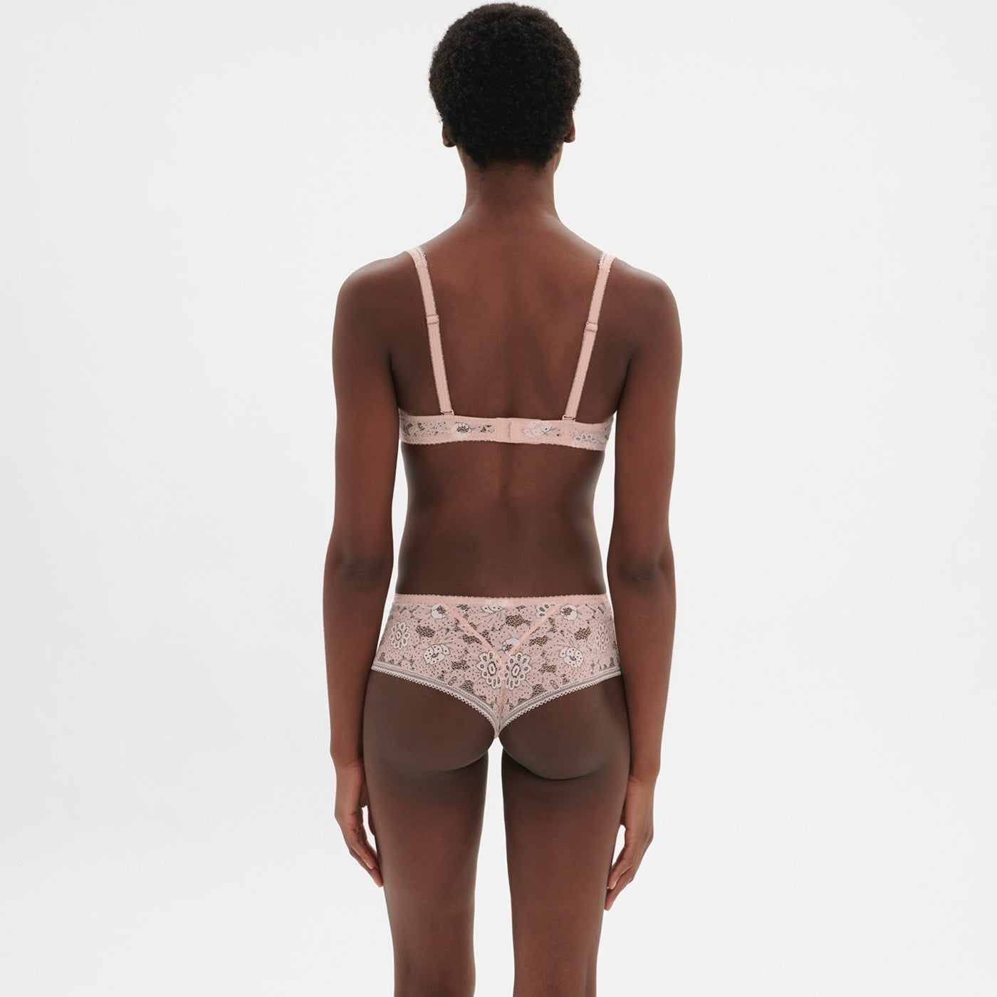 Shorty En Dentelle Festive - Rose