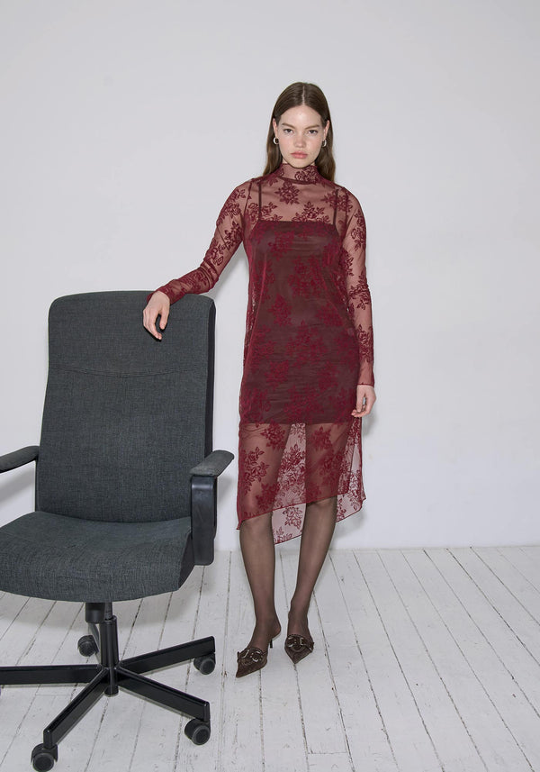 Vestido Patricia Vino Caliente