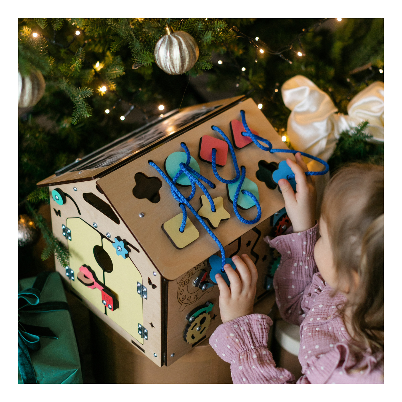 Busy Board Wooden Educational Playhouse – Mini