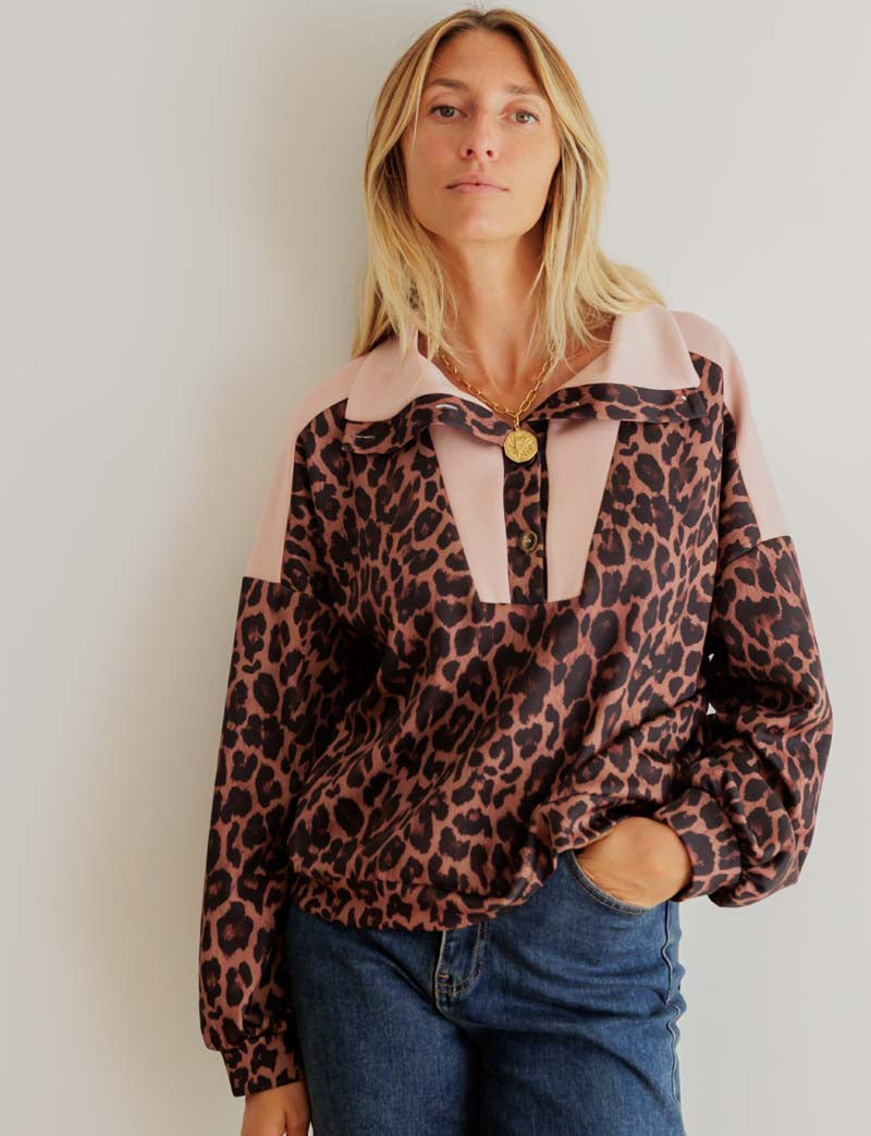 Bluza w Panterkę i Różowa Curtis
