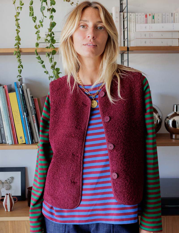 Burgundy Lako Waistcoat