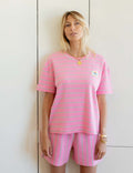 T-Shirt Rose & Vert Beach Vibes