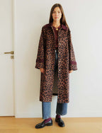 Leopardmönstrad trenchcoat Paco
