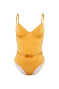 One Piece Underwired Amber Shell Belt