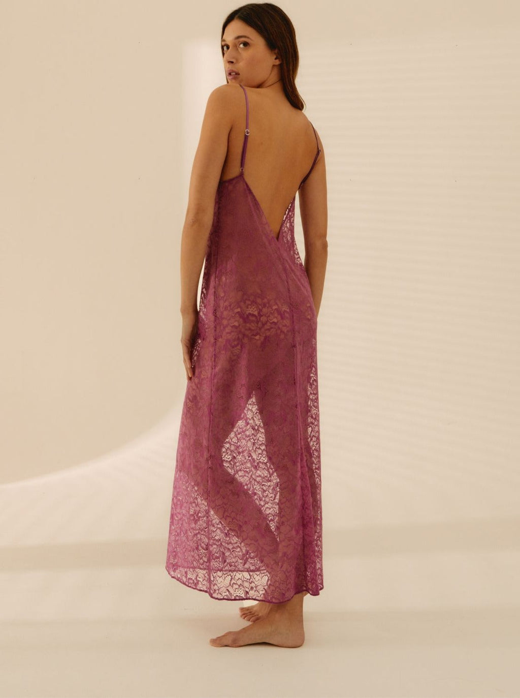 Robe Longue Dark Fuchsia