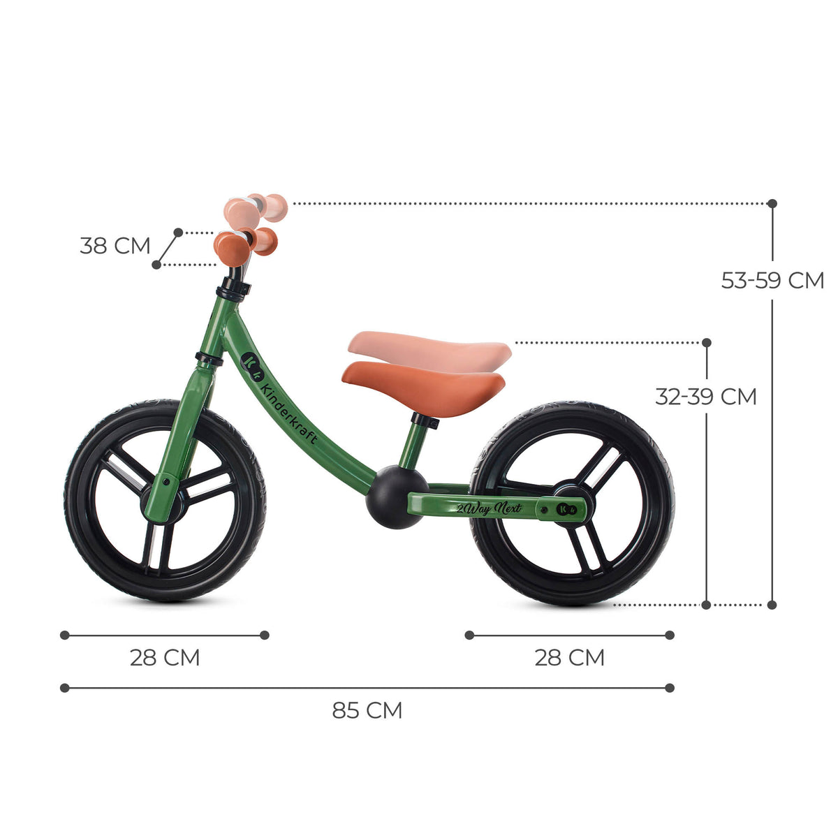 Bicicleta sin Pedales 2Way Next Verde
