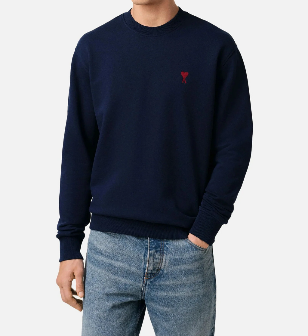 Sweatshirt Ami De Coeur – Ami Paris – Bleu Marine Rouge