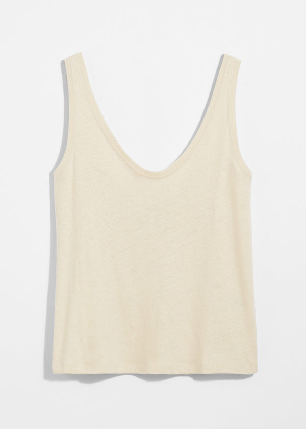 Top Pa Dino Linen Tank - Beige - Women