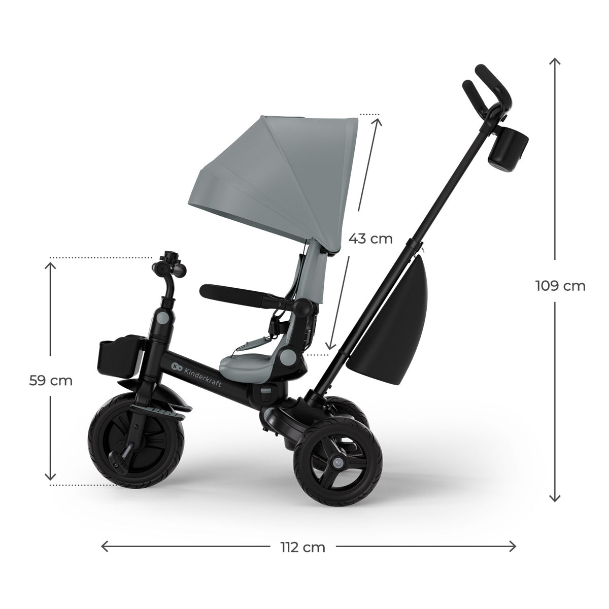 Triciclo Aveo 2 Plus Gris