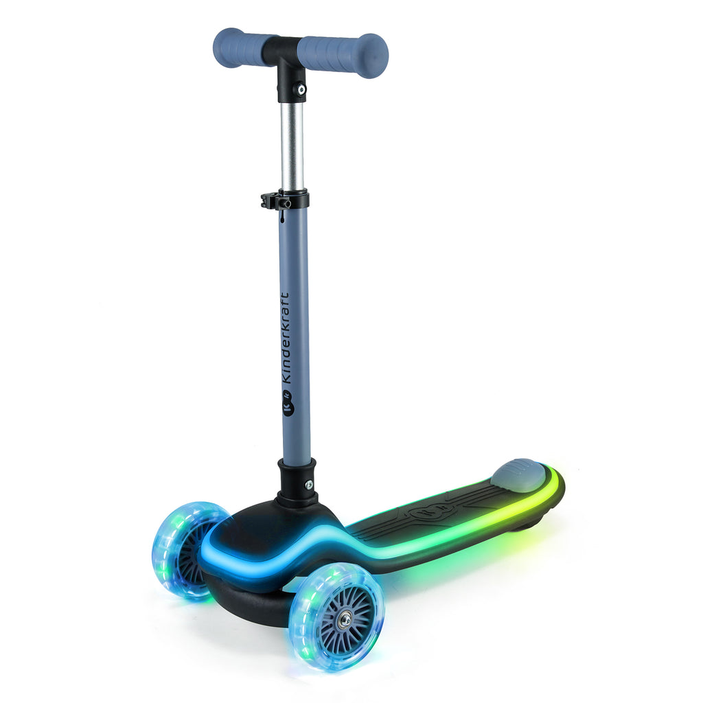 Patinete De Tres Ruedas Con Led Raket Azul