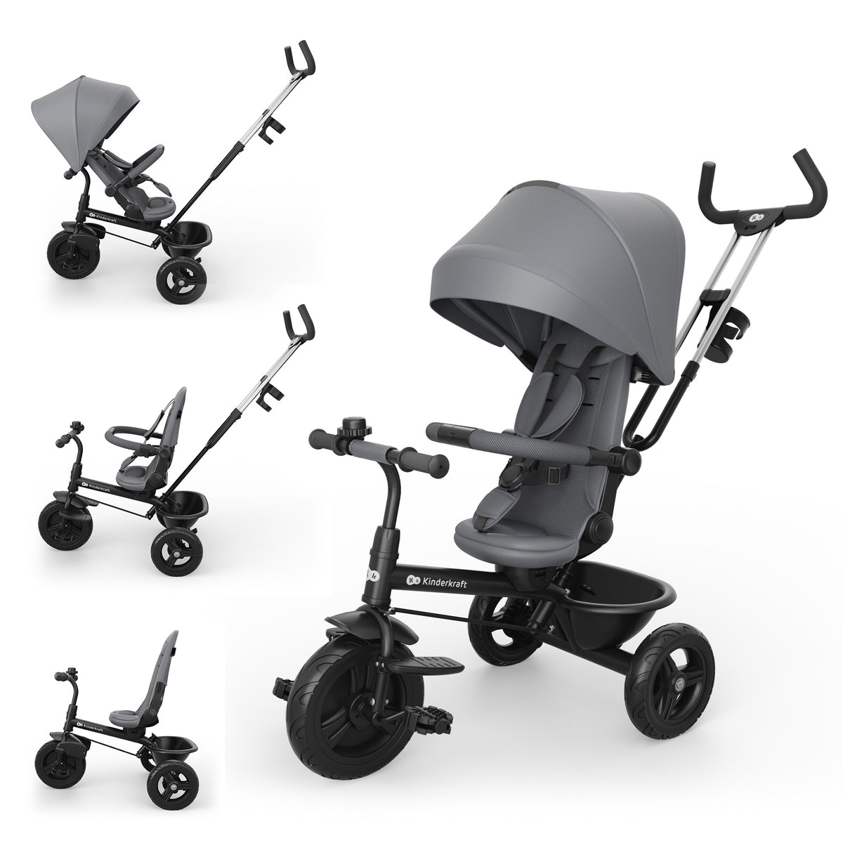 Triciclo Aston 2 Plus Gris